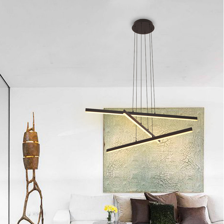 Orren Ellis 3 Light Kitchen Island Linear LED Pendant & Reviews